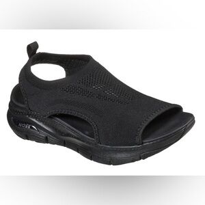 Sketchers Black Arch Fit City Catch Sandals